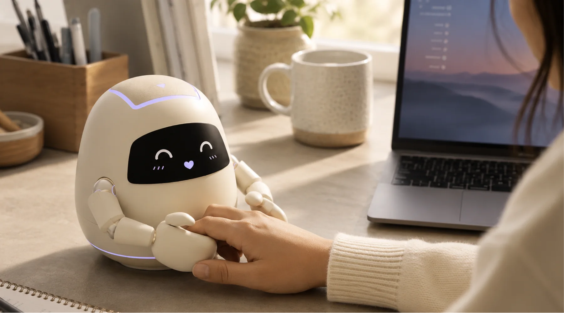 Mibo embodied companion interacting through touch